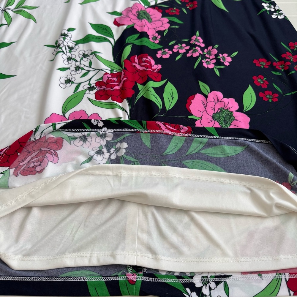 NWT London Times Women's Floral V-Neck Cap-Sleeve Sheath Dress Size 22W - Picture 13 of 16